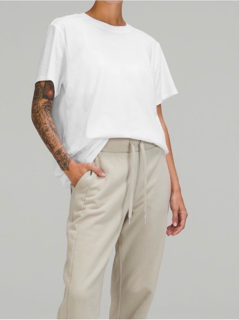 Lululemon All Yours Pima Cotton T-Shirt White - Picture 6 of 6